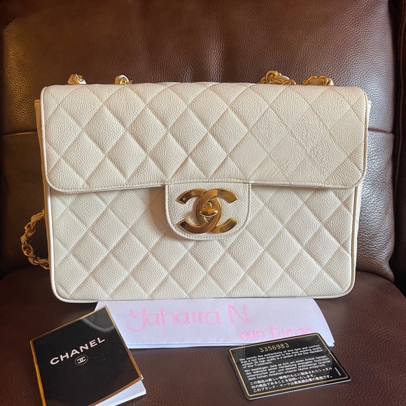 CHANEL Handbags - CHANEL JUMBO XL CLASSIC FLAP CAVIAR24k GHW